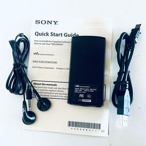 Sony Walkman NWZ-E384 Portable Media Player with Black Accessories 95% The New
